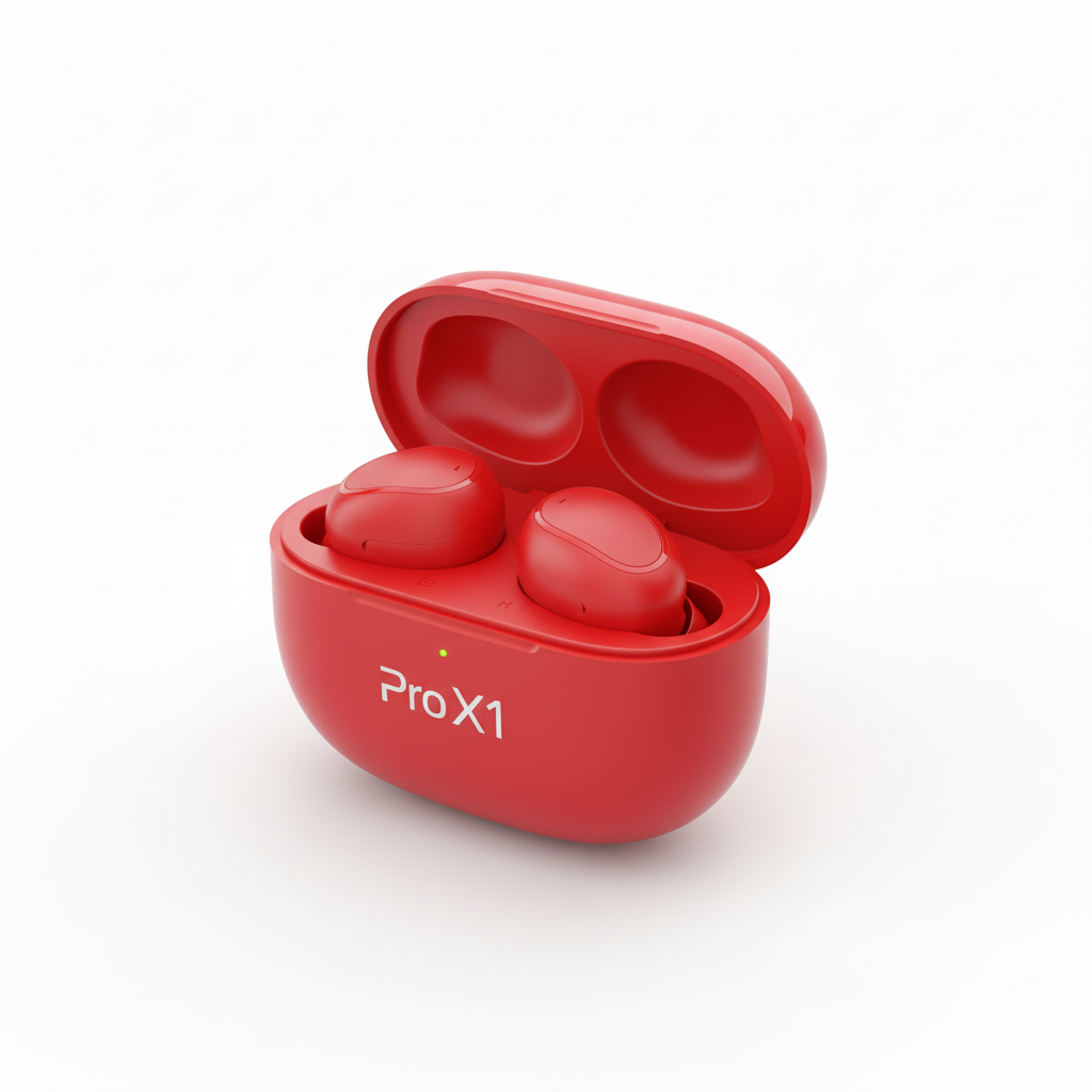 Écouteurs Bluetooth Sans Fil Pro X1 couleur Rouge