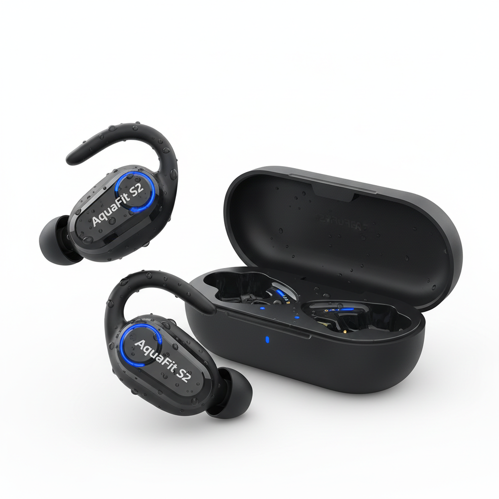 Écouteurs Sport Waterproof AquaFit S2 couleur Noir