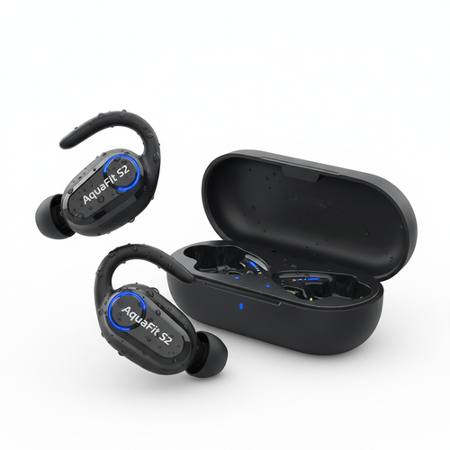 Écouteurs Sport Waterproof AquaFit S2 couleur Noir